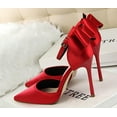 thumbnail image 2 of 1 Paire Escarpins pour Femmes à la Mode à Bride à la Cheville Talons Hauts Escarpins Bout Pointu Talons Hauts, 2 of 6