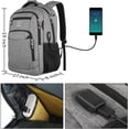 thumbnail image 2 of Mochilas para portátil con puerto de carga USB para hombre y mujer para el trabajo, escuela, universidad, mochila escolar para niños, adolescentes con compartimento para portátil y bolsa antirrobo,, 2 of 5