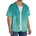 thumbnail image 2 of Daiia Teal Turquoise1 Men's Linen Shirts Short Sleeve Casual Shirts Button Down Shirt for Men Beach Summer Wedding Shirt-Large, 2 of 6