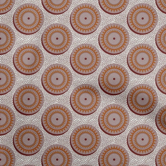 oneOone Velvet Brown2 Fabric Asian Block Fabric For Sewing Printed Craft Fabric By The Yard 58 Inch Wide