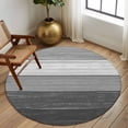 thumbnail image 2 of Round Rug 6Ft Washable Non-Slip, Grey Ombre Circle Area Rugs for Living Room Bedroom, Farmhouse Vintage Wooden Grain Texture Indoor Floor Mats Carpet Runner for Home Decor Aesthetic, 2 of 8