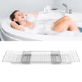 thumbnail image 1 of Plateau de Baignoire Extensible avec Poignée Antidérapante Longueur Réglable pour Divers Modèles de Baignoire Chambre, 1 of 7