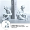 thumbnail image 2 of unbranded  Book Ends for Shelves Trinket Bookend Colorfast Office Man, 2 of 8
