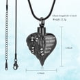 thumbnail image 6 of Heart Crystal Setting Wing Cremation Jewellery Urns For Ashes Keepsake Necklace Always on my mind forever in my heart, 6 of 6