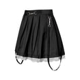 thumbnail image 3 of Lnzyyephy Women Lace Skirt, High-Waist Half-Dress, Slimming Spring Fall Pleated Tummy Control Solid Color Skirt, 3 of 8