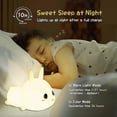 thumbnail image 4 of Led Night Light Kids Lamp Cute Bunny Baby Night Light, Warm White & 7 Colour Breathing Dual Light Mo, 4 of 5