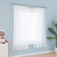 thumbnail image 2 of Set Of 2 Voile Sheer Gathering Trim Translucent Living Room Modern Dining Room, 2 of 4