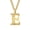 Gold E, variant on PAURO Initial Necklaces Stainless Steel A-Z Letter Pendant Couple Necklace for Men Women Silver B