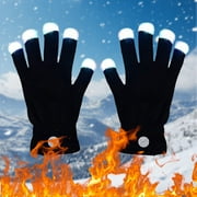 Flashing LED Rave Gloves with Luminous Fingertip Lights,Glow Light Finger Gloves for Parties,Concerts,Clubs,Festivals,Hip-Hop Events,Night Performances,Wearable Light Accessories Gift light up gloves