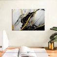 thumbnail image 3 of Elephant Stock Gold Foil Abstract Wall Art - Horizontal Canvas Wall Art - Living Room Wall Decor - Abstract Canvas - Black And Gray Decor - 12" x 8", 3 of 8