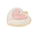 thumbnail image 2 of 100pcs Alloy Enamel Pendants Heart Charm Golden White 18x18.5x4mm Hole: 1.8mmDIY, 2 of 3