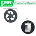 thumbnail image 3 of Recycle and Trash Logo Stickers (6 Pack) - Textured - for Metal or Plastic Garbage cans, and Bins - Indoor & Outdoor - Laminated and UV Protected Premium Decal (Marble - Grey/Black, Medium), 3 of 7