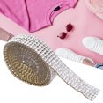thumbnail image 3 of Rhinestone Trim, Rhinestone Chain 5 Rows 1m Rhinestone Trim Ribbon Hot Fix Crystal Chain Trim Crystal Chain Trim Garment Accessories Decoration, 3 of 7