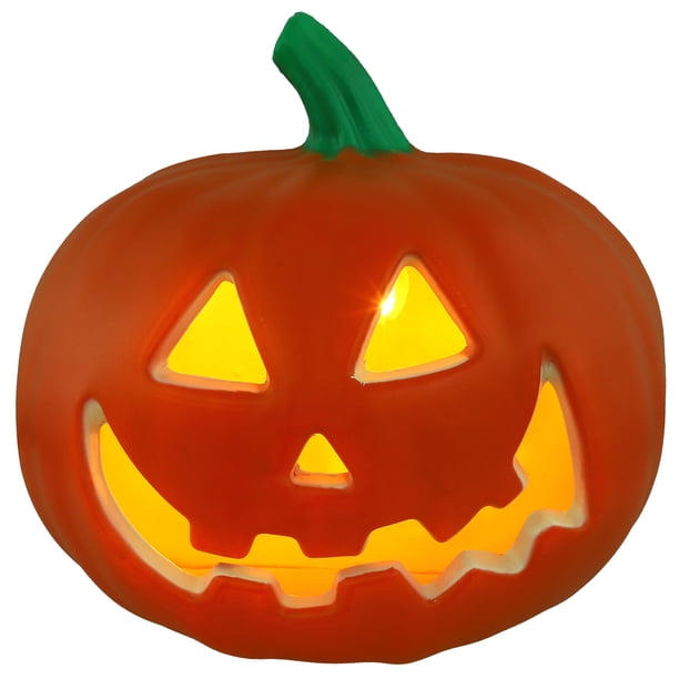 Calabaza iluminada de Halloween, bandeja escalonada para manualidades de calabaza 3D, lámpara de calabaza con luz LED (enchufe estadounidense)