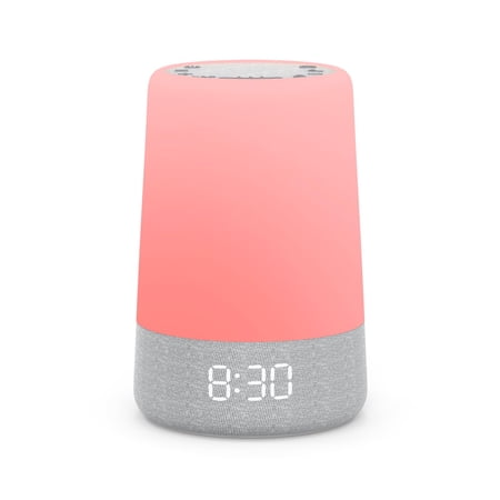 REACHER Sleep Trainer Alarm Clock for Kids, Night Light, White Noise Machine and OK to Wake Clock for Toddlers at Home or Travel, App-Free, Rechargeable