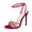 Pink, variant on High Heeled Sexy Sandals for Women Color Block Rhinestone Strap Summer Beach Vacation Dress Shoes Ankle Strap Stilettos Pink Size 9