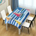 thumbnail image 4 of Yayeee Tablecloths 54" x 72" Rectangle Wrinkle Resistant Party Table Cover, Green Sailboats, 4 of 8