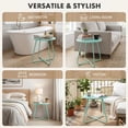 thumbnail image 5 of PinkSheep Round End Table, Small Side Table for Outdoor Indoor Patio Lving Rooom Bedroom, Green, 5 of 7
