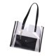 thumbnail image 2 of Bolso de hombro transparente para mujer, bolso de playa, bolso de mano, bolso portátil, decoración, negro Vogacara AP000905-02, 2 of 7