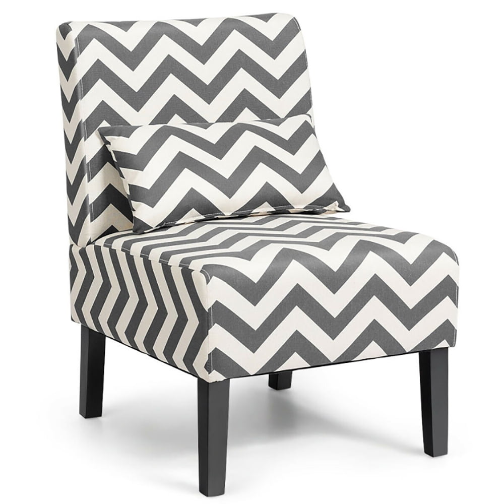 Finihen Armless Accent Living Room Chairs, Modern Side Chair, Accent Armless Single Sofa with Lumbar Pillow for Home and Office, Gray Finihen Armless Accent Living Room Chairs, Modern Side Chair, Accent Armless Single Sofa with Lumbar Pillow for Home and Office, Gray