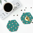 thumbnail image 5 of Gaeub Starfish and Shell Print 6 Pcs Leather Coasters for Drinks ,Drink Coasters Sets,Drink Table Cup Coasters for Living Room Kitchen Coffee Decor,Hexagon, 5 of 7