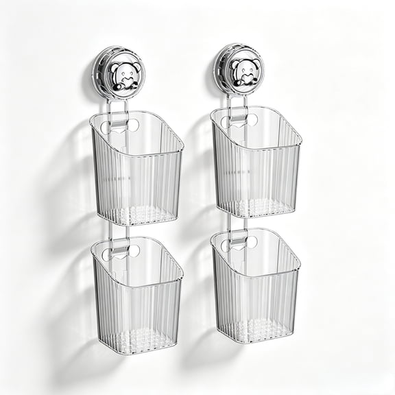 Wall-mount Pantry Organizers Start Makers Detachable Kitchen Storage Box Clear Storage Bins for Kitchen, Bathroom, Cabinet, Pantry, Office, Refrigerator Small Items storage