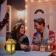 thumbnail image 3 of TIMIFIS Christmas Decorations Lights Wooden Wind Lantern Led Luminous Pattern Creative Decoration Portable Lantern, 3 of 7