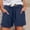 Dark Blue, variant on Only Moment Linerless Relaxed Casual Shorts for Women Cotton and Linen/Wash Water Wrinkled Cloth High Waisted for Lounge Athletic Golf with Pockets Swim Shorts Women Dark Blue,S