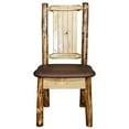 thumbnail image 6 of Glacier Country Collection Side Chair - Saddle Upholstery, w/ Laser Engraved Bronc Design, 6 of 11