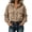 88#Khaki, variant on Zip Up Hoodie for Women Corduroy Long Sleeve Crop Jacket Coat
