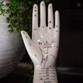 thumbnail image 2 of Ceramic Palmistry Hand Decor Gloss Finish White, 2 of 5