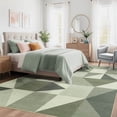 thumbnail image 3 of MICGEEK 9x12 Washable Area Rugs for Living Room, Modern Geometric Printed Rug, Vacuum-Friendly, Non Slip Indoor Rug for Bedroom Dining Room Home Decor Carpet, Green, 3 of 10