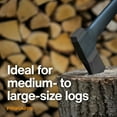 thumbnail image 2 of Fiskars Single Bit Super Splitting Axe with 36" Duraframe Handle and Sheath, Black, 2 of 9