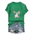 thumbnail image 3 of VBTAPA Women Happy Easter Shirt Eggs Hunting Themed Graphic T-Shirts Funny Cute Graphic Tees Teen Girls Short Sleeve Crewneck Tops Flash Sales Green M, 3 of 5