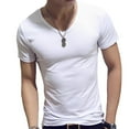 thumbnail image 2 of Summer Gym Tight Tops V Neck T-Shirt Men T-Shirt Short Sleeve Tee Slim Fit Sports Fitness Casual, 2 of 2