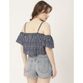 thumbnail image 3 of Moomaya Women Printed Off Shoulder Viscose Top, Ruffled Summer Crop Top, 3 of 8