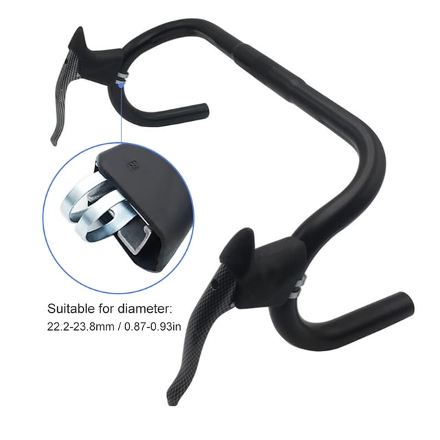 Bike Brake Lever, Road Bike Brake Lever, lightweight and durable aluminum brake handles designed for drop handlebars, shown in black finish. Suitable for handlebar diameters of 22.2-23.8mm (0.87-0.93in). Ideal replacement for old or damaged brake levers, includes front and rear levers for road bikes.