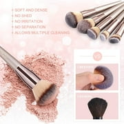 BESTOPE USTAR Makeup Brushes, Conical Handle Professional Premium Synthetic Makeup Brush Set Kit With Case Bag for Blending Foundation Powder Blush Eyeshadow,14 Count