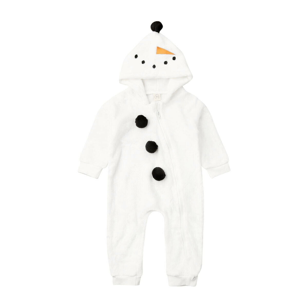 Newborn Baby Girl Boy Fall Winter Fuzzy Romper Bodysuit Jumpsuit Hoodies Clothes