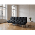 thumbnail image 4 of Gewnee 67.3 Inch Futon Sofa Bed, Corduroy Fabric Sleeper Sofa, Modern Loveseat for Apartments and Offices, Adjustable Backrest and Armrests.Black, 4 of 17