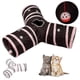 thumbnail image 3 of Túnel de gato de 3 vías en forma de Y Túnel de gato 30cm Plegable Pet Play Túnel para gatos Gris Blanco-Aespa,11 Afortunado Sencillez, 3 of 4