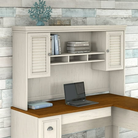 Bush Furniture Fairview Hutch For L Shaped Desk In Antique White Bush Furniture Fairview Hutch For L Shaped Desk In Antique White