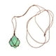 thumbnail image 1 of Collar de cristal de octaedro collar de piedras preciosas naturales collar de alambre colgante colgante, 1 of 4