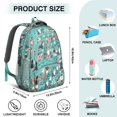 thumbnail image 5 of Pitbull Dog and Flower Floral Backpack for School,Cute School Bag,Schoolbag with Adjustable Shoulder Straps & Padded Back,16.9 Inch, 5 of 5