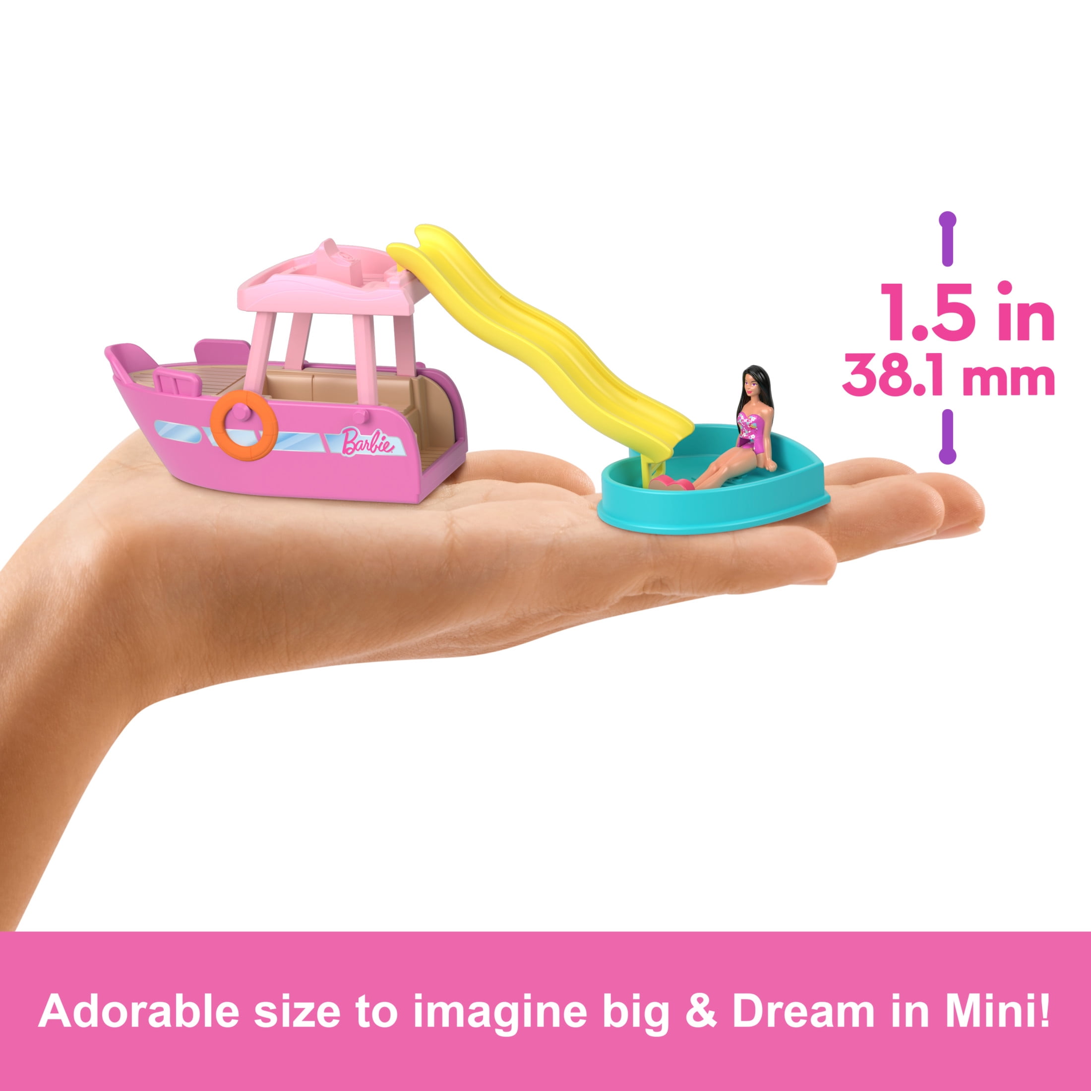 Barbie Mini BarbieLand Doll & Vehicle Set with 1.5inch Doll & Dream Boat with ColorChange  (图5) Barbie Mini BarbieLand Doll & Vehicle Set with 1.5inch Doll & Dream Boat with ColorChange  (图5)