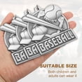 thumbnail image 5 of Uxcell Baseball Games Court Award Medals with Ribbons, Winner Medals Prizes for Competitions Sports Silver, 5 of 7