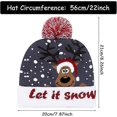 thumbnail image 3 of CHAWONER Christmas Hat LED Light Up Warm Novelty Xmas Hat Ugly Sweater Holiday Beanie Knitted Glow In The Dark Cap with 6 Colourful LED Flashing Light, 3 of 4