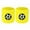 Yellow, variant on Toudaret Kids Wrist Band 2pcs Kids Sports Wristband Ball Embroidery Stretch Breathable Sweat Absorbing Boys Girls Knitted Basketball Volleyball Wrist Protector
