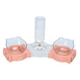 thumbnail image 4 of Cuenco de comida para gatos inclinado de 15 degree, portátil duradero con fuente, cuenco doble, 3 en 1 para gatos Rosa Yuyangstore Cuencos para gatos, 4 of 8