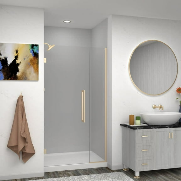 Transolid Ehtb425307610c-T Elizabeth 76" High X 42-1/2" Wide Hinged Semi Frameless Shower